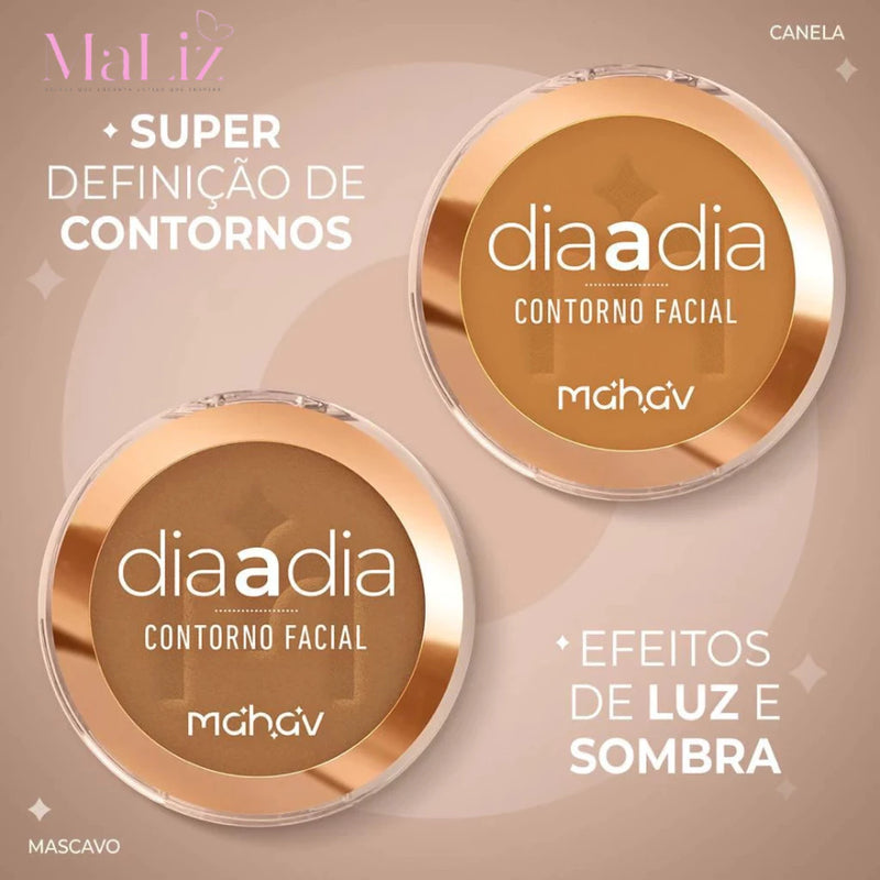 Contorno Facial em Pó Compacto Dia a Dia Mahav