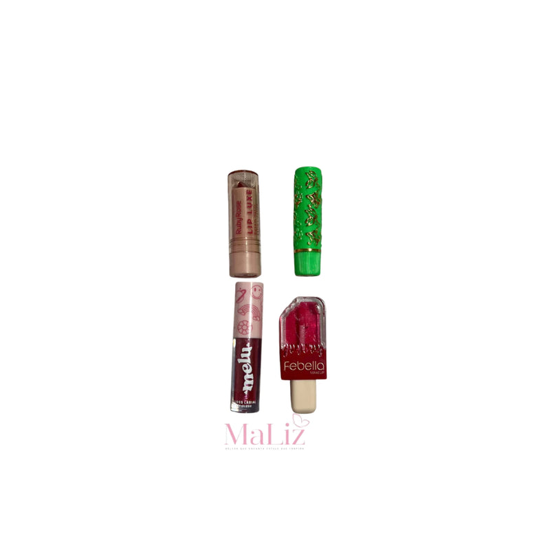 Kit Dia a Dia – 4 Itens (Versão Batons e Gloss)